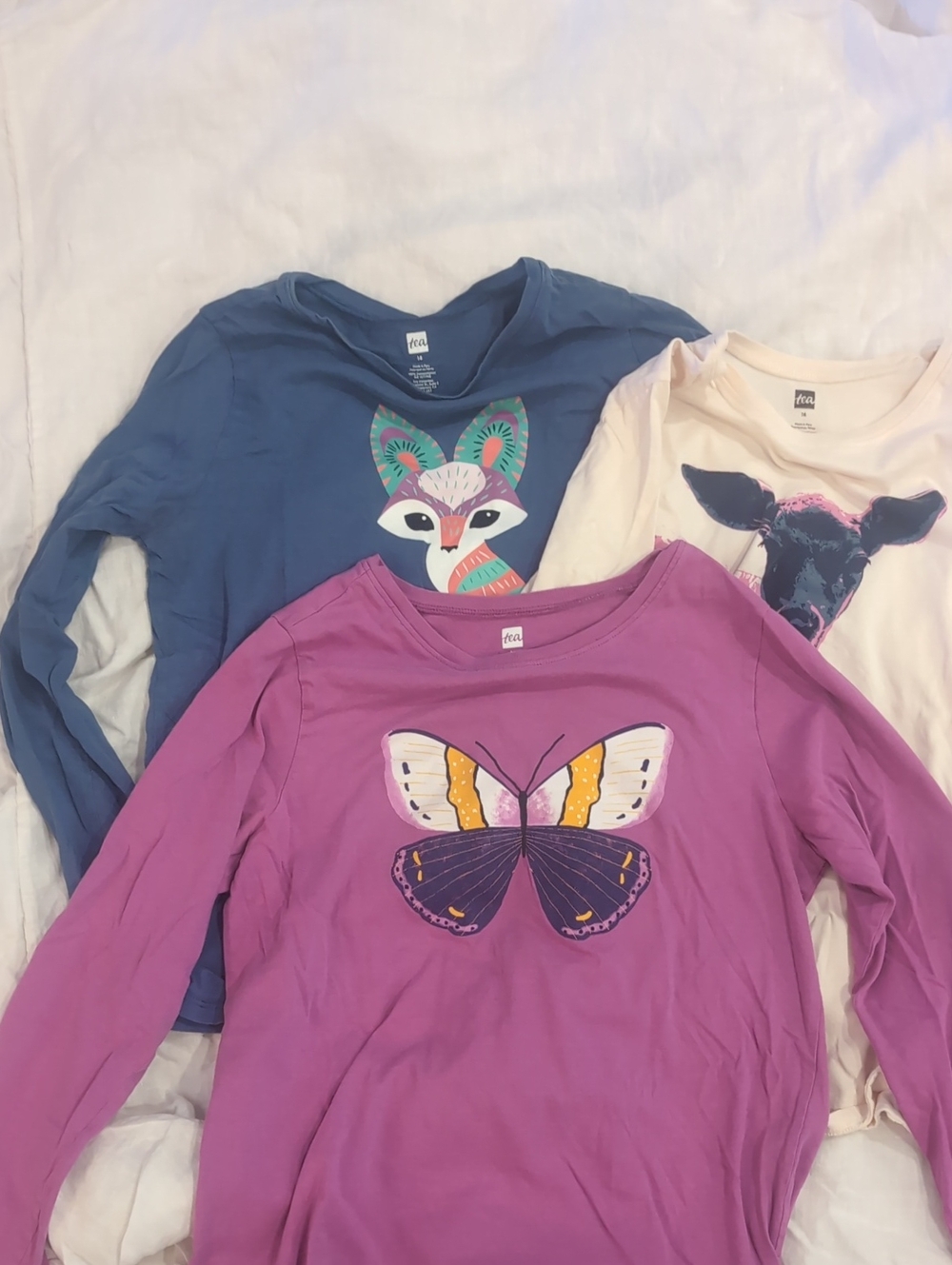 Tea Collection Girls' Long-Sleeve Tees, 100% Cotton
